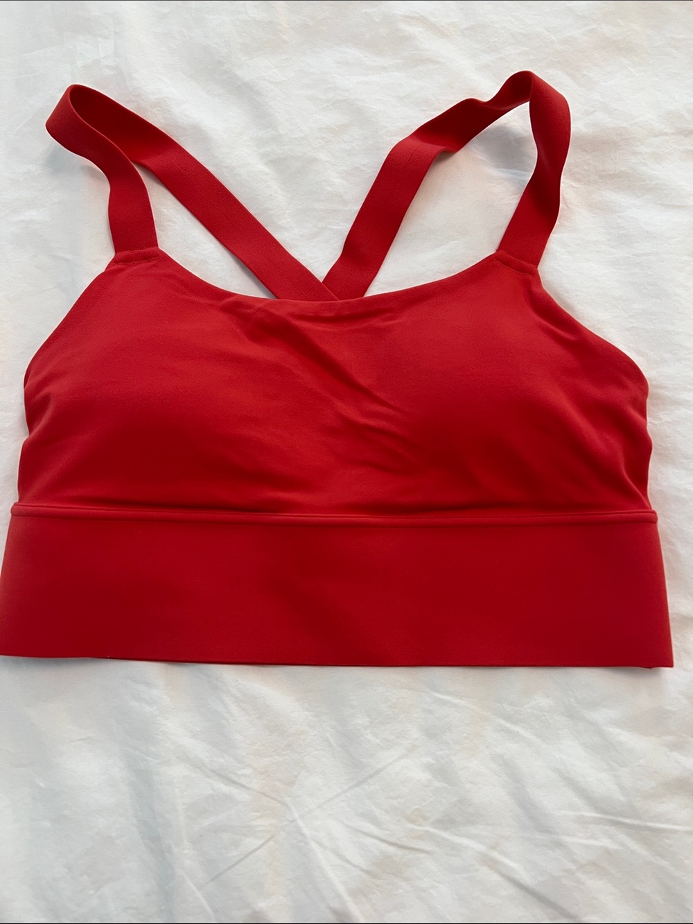 Athleta Red Cross-Back Performance Sports Bra